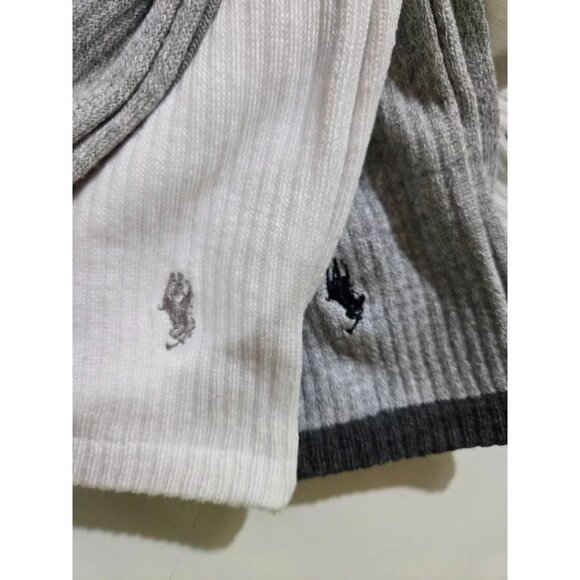 Polo Ralph Lauren Mens Crew Socks Gray and White 4 pack NWT - Picture 5 of 6